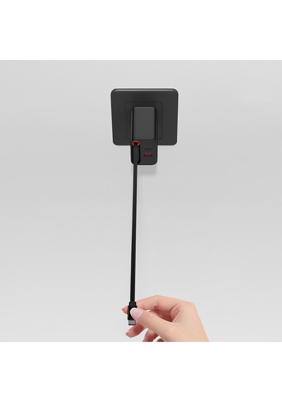 Recci Rc103e Gan Teknolojili Şarj Başlığı Usb-a To Type-c Pd 67w Type-c Kablolu Şarj Seti Siyah