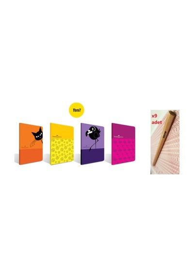 Pp Kapak Look Dikişli Defter 60 Yp Çizgili A5 & Natural Ösym Sınav Kalemi