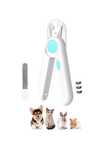 Ata Home Işıklı Kedi Köpek Tırnak Makası Pet Evcil Hayvanları Için Korumalı Led'li Törpülü Tırnak Makası,5
