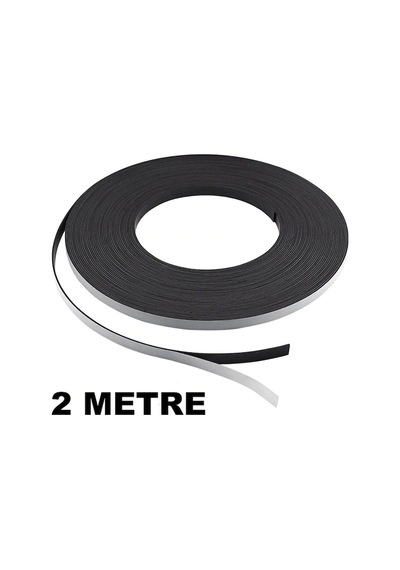 2 Metre 12Mm Şerit Magnet Mıknatıs, Arkası Yapışkanlı
