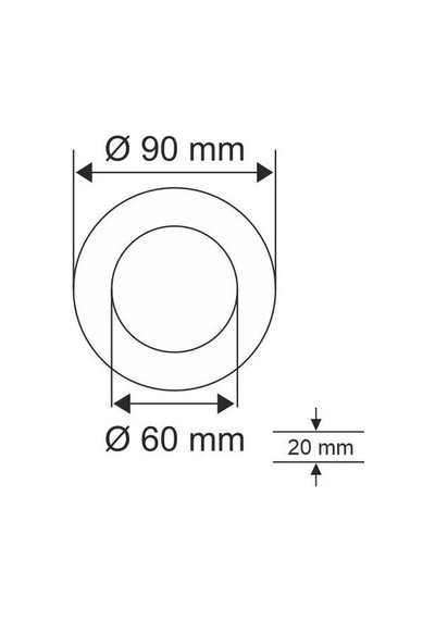 Cam Spot Kasa (Siyah Yuvarlak) HS 1860 (Ampül Dahildir)