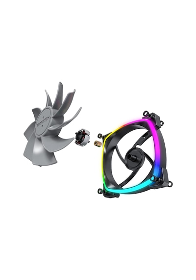 Rx120 Pwm Siyah 120mm Reverse Fan Ters Bıçak Argb Kasa Fanı 1600 Rpm Çok Renkli