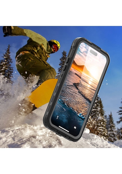 Apple iPhone 15 Uyumlu 1-1 Su Geçirmez Kılıf-siyah Siyah Siyah