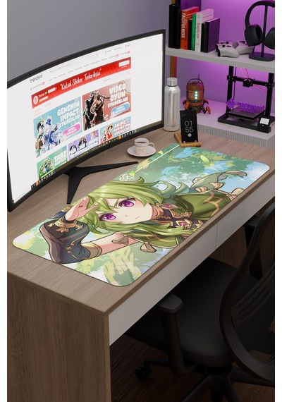 Collei Genshin Impact Anime Gacha V1 - 90x40 Xxl Gaming Mouse Pad Fare Altlığı