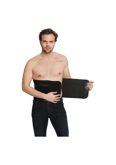 Finetoo Ince Yaşam Termal Kemer Bel Göbek  Terleme  Kemeri Unisex Siyah
