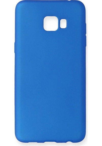 Gld-spt- Newface Samsung Uyumlu Galaxy C7 Pro Kılıf First Silikon - Mavi