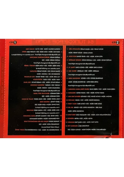 Plak Değildir Cd Dir Cd 64 Türkçe Pop Şarkı + 64 Türkçe Video K