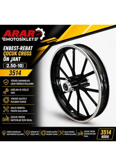 Enbest-rebat Çocuk Cross Ön Jant 2.50-10 -3514