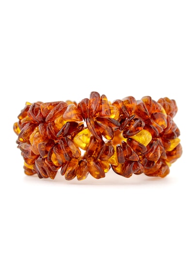 Kehribar Bileklik Amorf Tasarım Ambergold Blk23-121 Çok Renkli