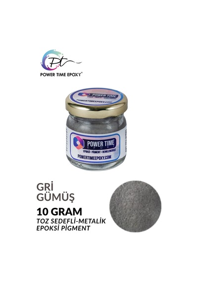 Sedefli Metalik Toz Pigment Boya / Gri Gümüş / Epoksi Için