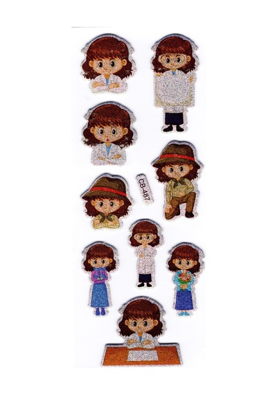 Sticker Kabartmalı Stiker Defter, Planlayıcı İzci Kız Cb487 16x7 Cm