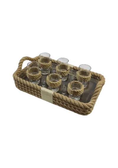 Shot Bardaklı Tepsi | Krem
