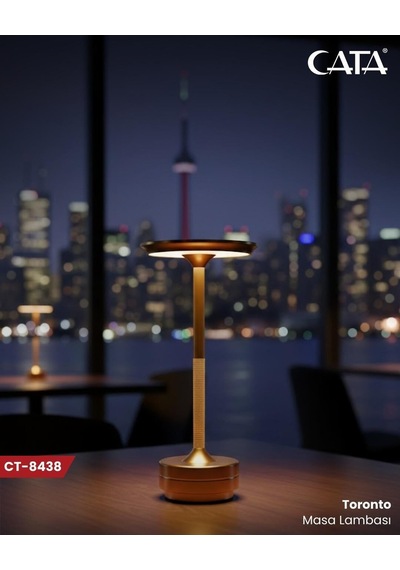 Cata Toronto Krom Renk Şarjlı Masa Lambası Ct-8438k