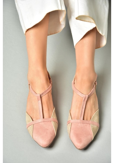 Fox Shoes Pudra/ten Kadın Babet B726881802 Pudra