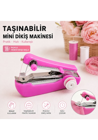 Taşınabilir Mini El Dikiş Makinesi Pratik Ev Tipi Sökük Dikme Aleti Stitch 1