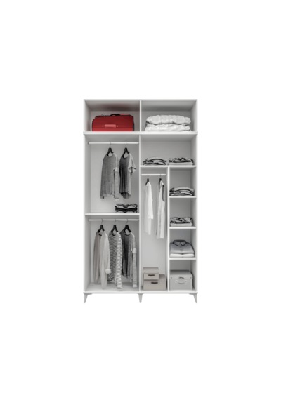 Guneystore Milas Gold 4 Kapaklı %100 Mdf Ayaklı Yüklüklü Gardırop