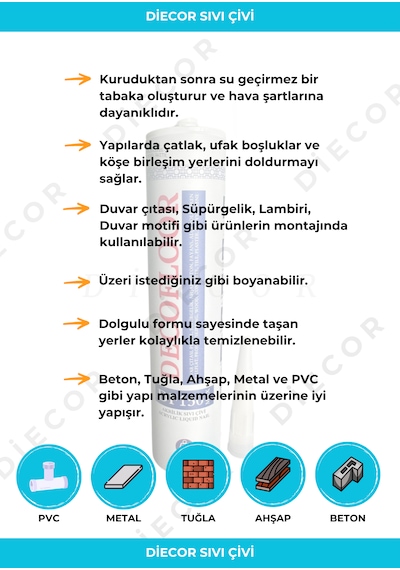 Silikon Tabancası + 500g Sıvı Çivi Montaj Ve Onarım Kiti