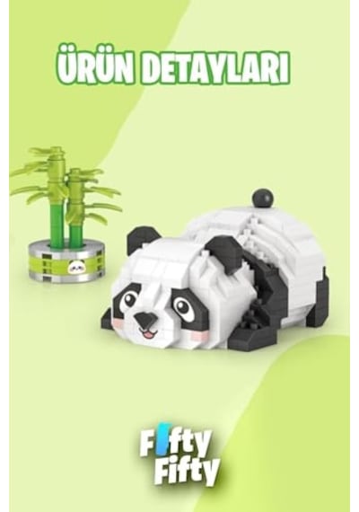Loz Micro Block Serisi Panda 340 Parça Oyuncak Yapım Seti Fflz-8804