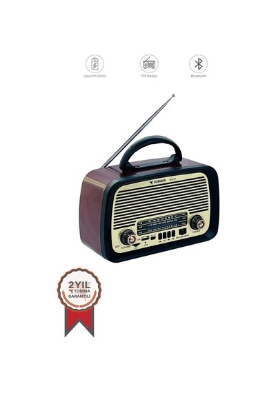 Özel Üretim Nostalji Hatıra Bluetooth Hoparlör Nostlajik Radyo Speaker Ns01 Kahverengi