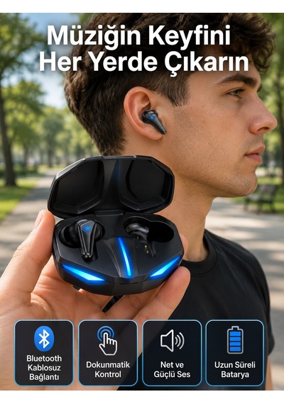 Mey İthalat Wireless Gaming Kulaklık Mikrofonlu Bluetooth Kulaklığı Belirtilmemis