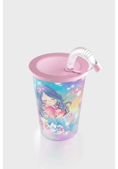Renga Layt Kids Desenli 420 Ml Pipetli Pp Bardak 142025 Pembe Pembe