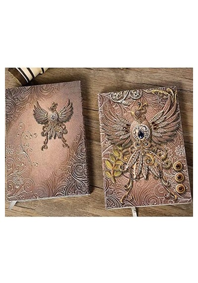 Hediyelik Deri Defter 3d Kabartmalı Turuncu
