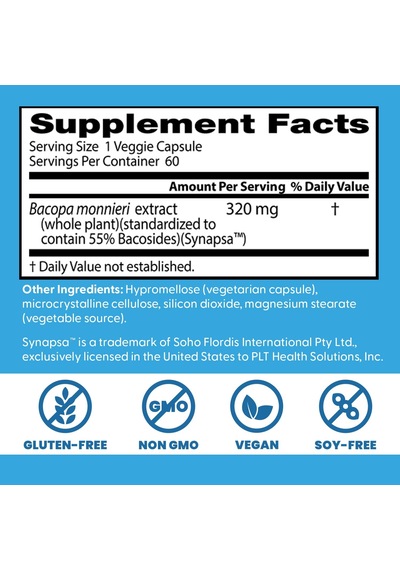 Doctors Best Bacopa With Synapsa Supports Cognitive Memory 60 Veggie Caps Aromasız