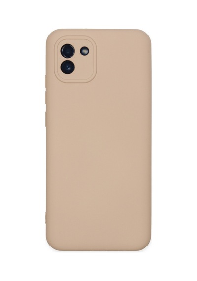 Samsung Uyumlu Galaxy A03 Uyumlu Kılıf Nano İçi Kadife Silikon - Pudra