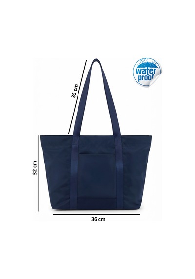Tuttobene Trendy Navy Tote Omuz Çantası Xl Boy Tb022 Lacivert