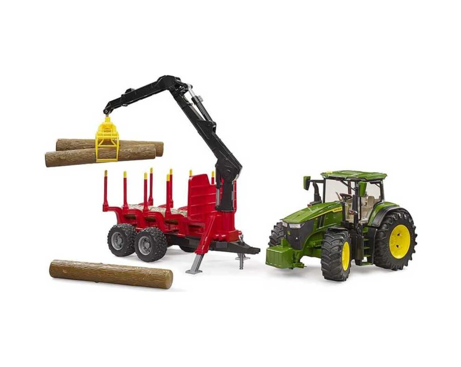 John Deere 7r 350 Traktör Ve Kütük Taşıyan Römork Br03154