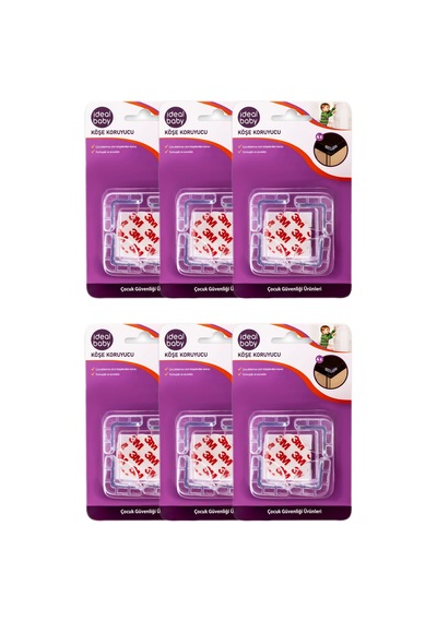 İdeal Baby 6 Paket Köşe Koruyucu Çok Renkli