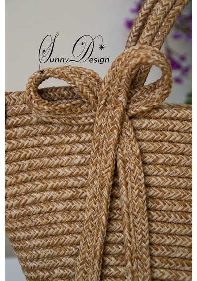 Sunnydesign Jüt Hasır Çanta El Çantası Kol Çantası Günlük Çanta Kahverengi
