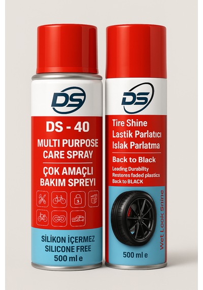 2'li Parlaklık Seti Lastik Parlatıcı + Multi Sprey