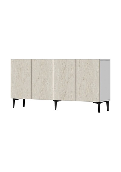 Ka1599bt Aplos Konsol Ve Tv Sehpası Beyaz-traverten 150cm