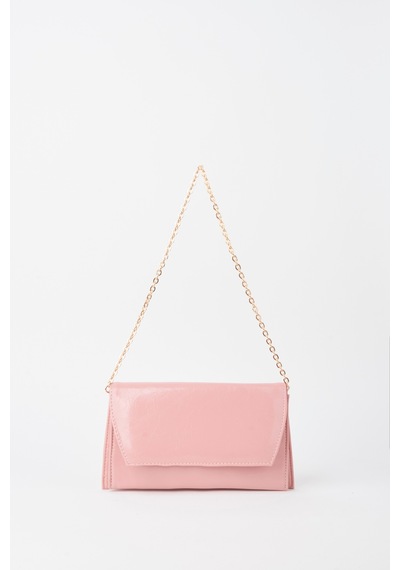 Vivaq Kadın Pudra Zarf Tasarım 2 Bölmeli Mini Zincir Askılı Çıt Çıt Kapama Clutch Ve El Çantası