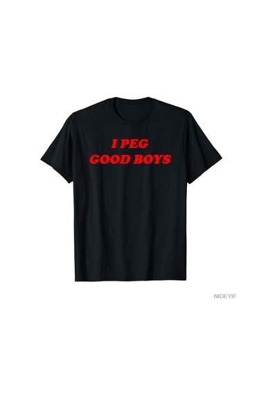 Flood Of Style I Peg Good Boys Komik Y2k 2000'ler 90'lar İlham Veren Mizah T-shirt Erkekler Kadınlar Için % Siyah