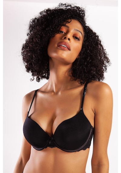 Lenaca Goldy Heavy Push Up Bra, Siyah Renk Konforlu Ve Şık Sütyen Çok Renkli