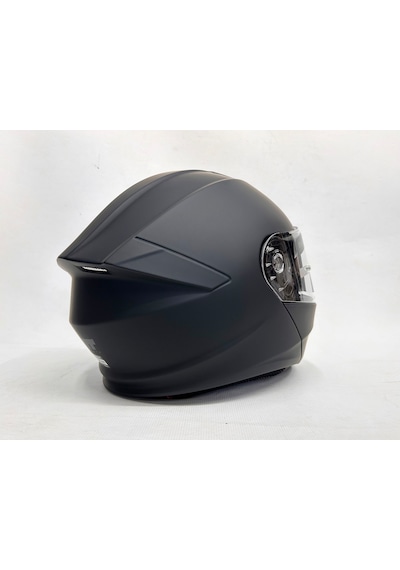 Mt Kask Genesis Sv Pure A1 Mat Siyah Çene Açılır Kask Iç Güneş Vizörlü Mat Siyah - Siyah