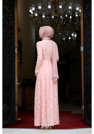 İbrahim Burak Etiler Collection Ahunisa Henna Abiye Pudra 5646