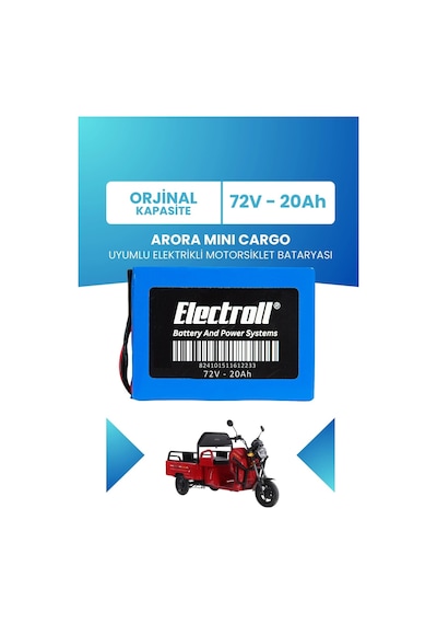 Arora Mını Cargo Uyumlu Batarya Lifepo4 72v 20ah -