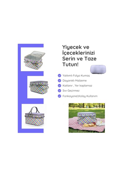 Lexroo 20 Lt Piknik Sepeti 1113 Picnic Bag Çok Renkli