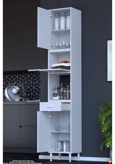 Çağıl 35 Cm Çok Amaçlı Organizer Dolap - Mutfak Kiler Banyo Antre Hobi Dolabı Beyaz 35x226x32 Cm Çağıl 35 Cm Çok Amaçlı Organizer Dolap - Mutfak Kiler Banyo Antre Hobi Dolabı Beyaz 35x226x32 Cm