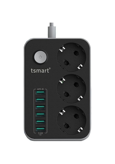 T-Smart TS-P99 6 USB 3 Çıkışlı Uzatma Kablolu Priz