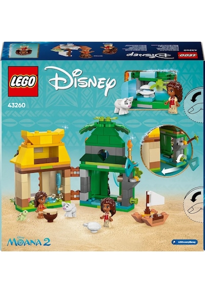 LEGO® ǀ Disney Moana’nın Ada Evi 43260 - 5 Yaş ve Üzeri Çocuklar için İnşa Edilebilen Mini Bebek Evi İçeren Oyuncak Yapım Seti (175P)
