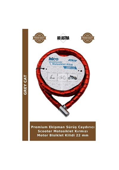 Premium Ekipman Sürüş Caydırıcı Scooter Motosiklet Kırmızı Motor Bisiklet Kilidi 22 Mm