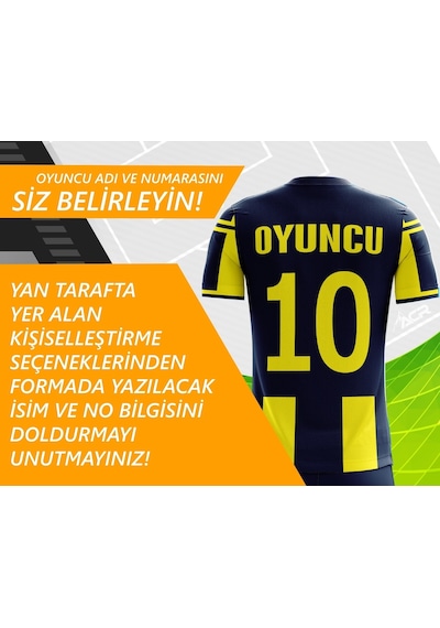 Acr Giyim Kişiye Özel Futbol Forması - Dizayn : Sarı - Lacivert