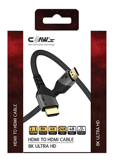 8k Uhd Hdmı 2.1 48 Gbps / 24k Gold /8k 60hz-4k 120hz-2k 240hz-fhd 240hz Hdmı Kablo 2m
