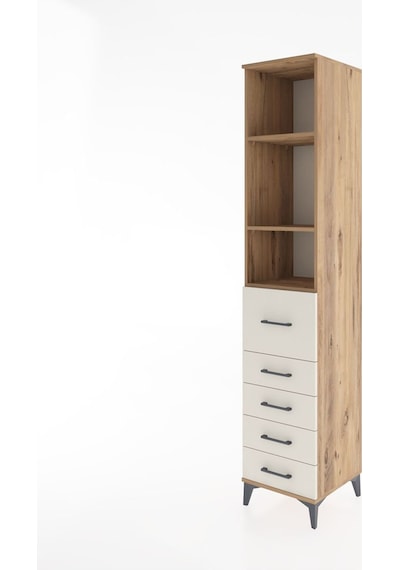 Hyperion Dolap 3 Raflı 5 Çekmeceli 44x44x221 Çam-aytaşı Çam