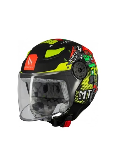Mt Helmets Young Lite Dino A1 Çocuk Kaskı Siyah