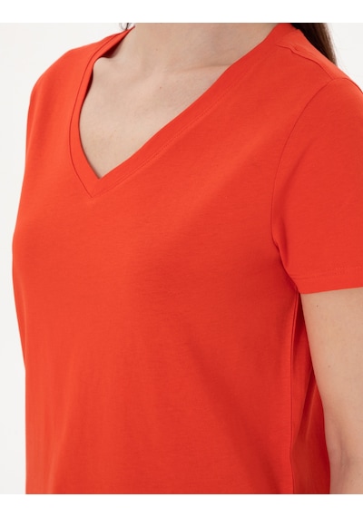 Pierre Cardin Kadın Kırmızı Tişört Basic 50305749-vr030 Kirmizi